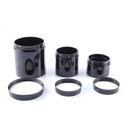 Buen 8oz Black Cosmetic Jars With Lid Labeling Screw Up Empty Lotion Jars